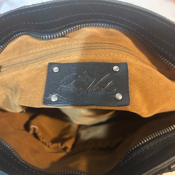 Patricia Nash Black Leather shoulder bag Tote - Picture 7 of 10